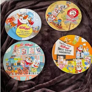 4 Vintage Kellogg's Tony the Tiger Plates 2006